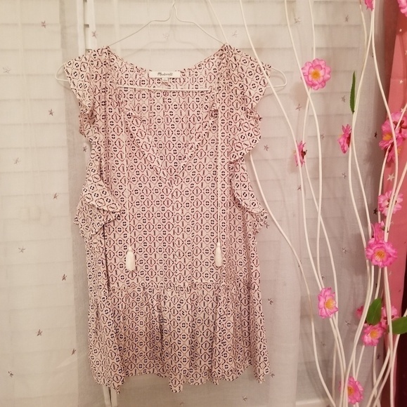 MADEWELL Lily Ruffle Silk Blouse - Picture 5 of 7